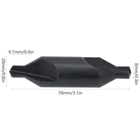 8mm Centering Bit, High Speed Steel Center Drill with Enlarged Chip Flute, Positioning Tool for Bench Drills, Milling Machines, and Machining Centers in Saudi Arabia