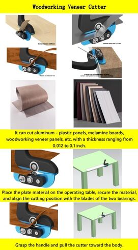 Edge Banding Trimmer - Dual-Eccentric Bearing System for Precise Trimming, Cuts PVC, Melamine, Laminates, Box, ACP, VinyI Panels, Free 5 Woodworking Saw Blades in Kuwait