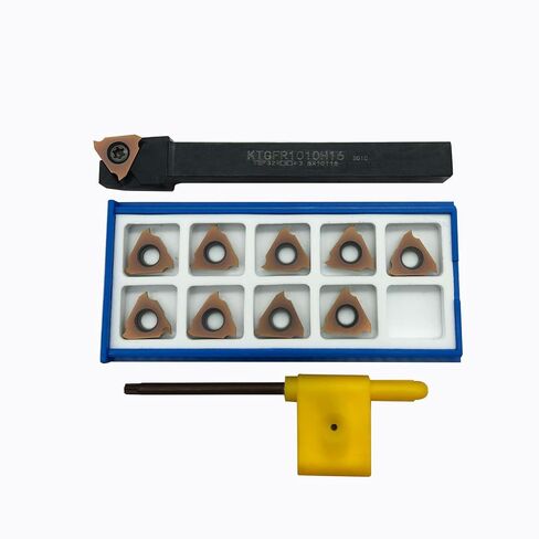 3/8 10mm Indexable Metal Lather Tool Holders KTFR Right Hand with TGF32R100 Carbide Grooving Inserts Shallow Grooving Cut-Off Parting Tools for Steel (TGF32R100 BP1025) in Saudi Arabia