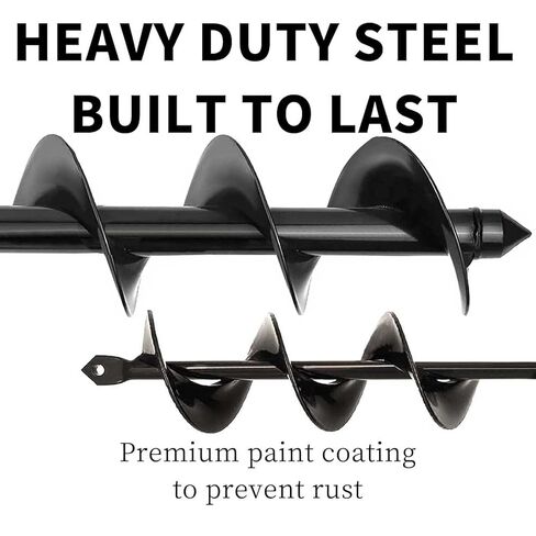 TCBWFY Garden Auger مثقاب للزراعة 1.6 بوصة × 16.5 بوصة و3.5 بوصة × 16 بوصة، أداة زرع لمبة شديدة التحمل لحفر الثقوب، متوافقة مع مثقاب محرك سداسي مقاس 3/8 بوصة in Kuwait