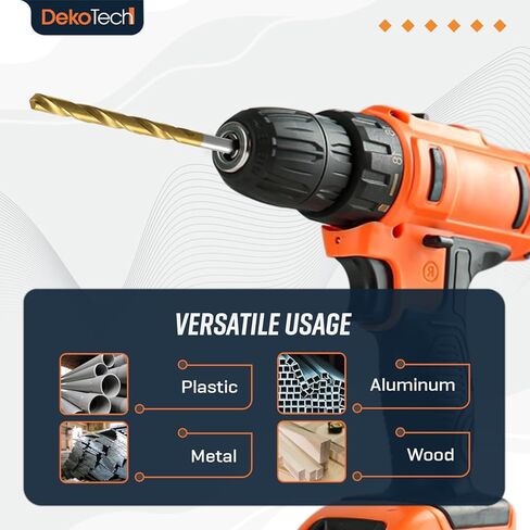 13-Piece Titanium-Coated HSS Twist Drill Bit Set – 1.5-6.5mm, 1/4" Hex Shank, High-Speed Steel for Wood, Plastic, and Metal – Precision Power Tool Accessories in Kuwait