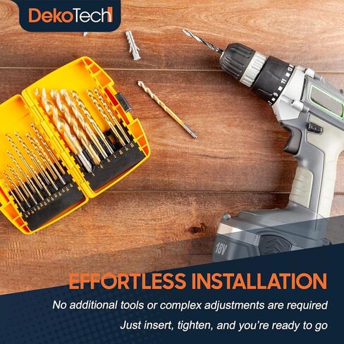 13-Piece Titanium-Coated HSS Twist Drill Bit Set – 1.5-6.5mm, 1/4" Hex Shank, High-Speed Steel for Wood, Plastic, and Metal – Precision Power Tool Accessories in Kuwait