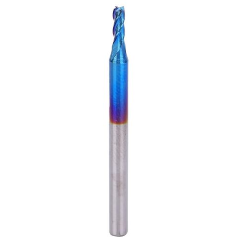 CNC 4 Flute End Mill Bit Tungsten Steel NanoBlue Coating Straight Shank Multiple Sizes(3.175 * 3.175 * 22) in Saudi Arabia