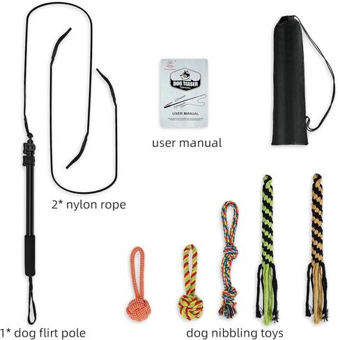 عمود مغازلة للكلاب ، القطب القابل للتمديد للكلاب مع ألعاب تفاعلية قابلة للانفصال عصا الدعال مع لعبة مضغ إغراء لممارسة الرياضة في الهواء الطلق وتدريب ألعاب تفاعلية للكلاب الثقيلة in Kuwait