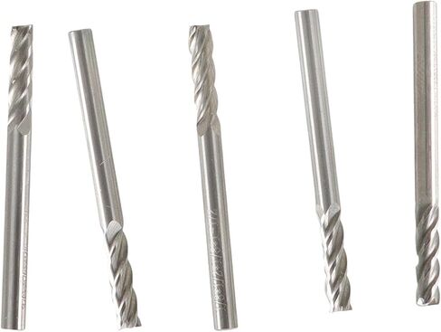 5Pcs 4 Flutes End Miell 1/8" Shank 1/2" Length Cut 1-1/2" OAL in Saudi Arabia