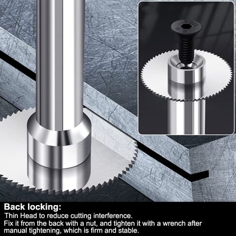 Saw Blade Arbor 10/13/16/22/25.4/27mm Front Rear Slitting Saw Blade Holder CNC Slotting Machining Metal Cutting Tool(Back Nut Lock,13mm) in Saudi Arabia
