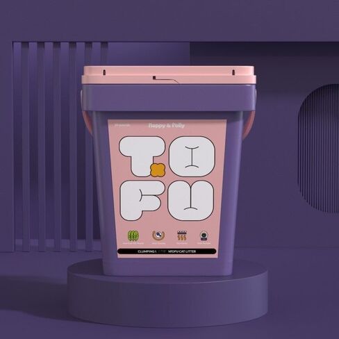 فضلات قطة Happy & Polly Tofu-20 رطلاً معبأة القطط القابلة للتطهير ، ومكونات طبيعية من فئة الطعام ، ومكونات طبيعية فائقة ، وخالية من الغبار ، وضمان خفيفة الوزن وصديقة للبيئة. in Kuwait