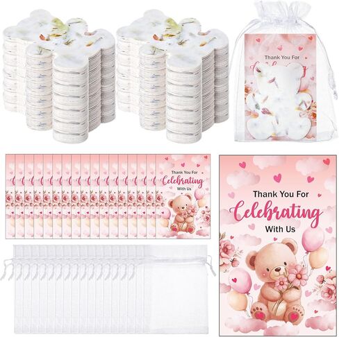 50 Sets Wedding Gifts for Guests Heart Shaped Seed Paper Baby Shower Seed Packet Party Favor Plantable Wildflower Paper Recycled Thank You Cards and Organza Bags for Bridal Shower Party Favors in Saudi Arabia