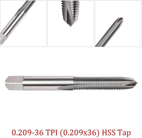 0.209x36 لـ HSS Tap 3-Flute عالي السرعة من الفولاذ، لإصلاح خيط جذع الصمام، مع حقيبة للتخزين in Saudi Arabia