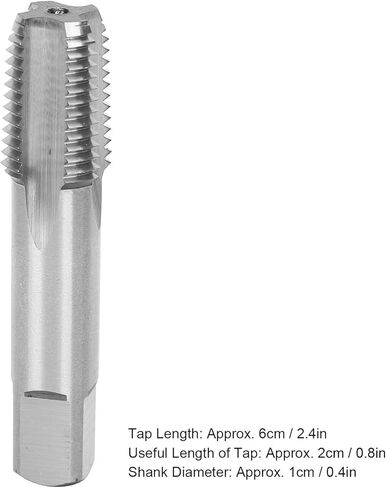 HSS Thread Tap, 1/4 18 High Hardness Tap for Stainless Steel Iron Cast Iron Alloy Steel Carbon, with Fast Cutting Speed High Working Efficiency in Saudi Arabia
