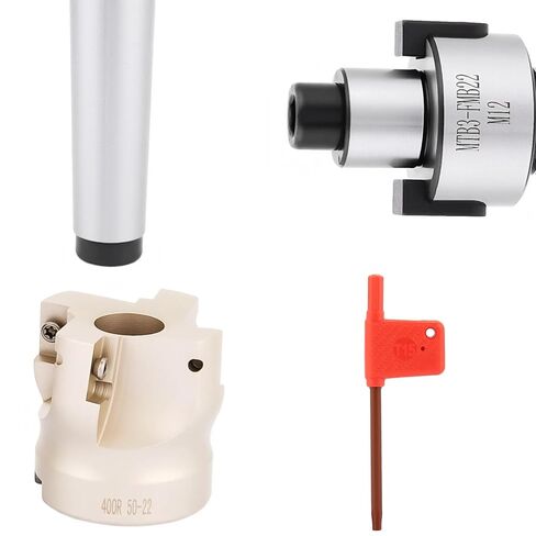 مطحنة نهاية الوجه، تمديد حامل MT3-FMB22 400R-50-22 قاطع مطحنة نهاية الوجه، 10 قطع APMT1604 إدراجات كربيد CNC in Kuwait