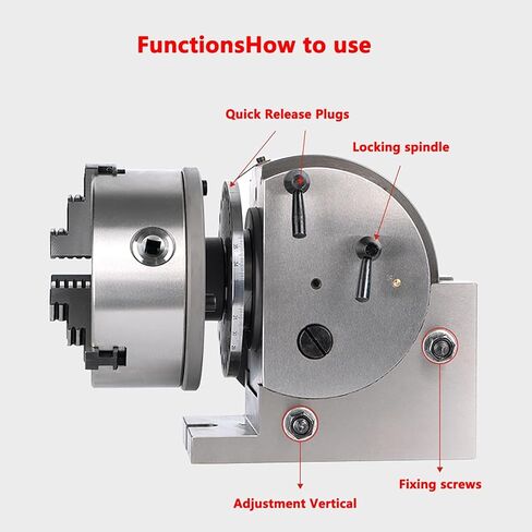 مجموعة رأس مقسمة ذات 3 فكات دقيقة لآلة الطحن، طاولة دوارة 4/5/6/8 بوصة، 0-90 درجة قابلة للتعديل، نسبة تخفيض 1:90، مثالية للميكانيكيين وأشغال المعادن in Kuwait