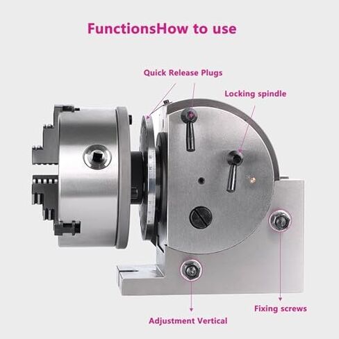 3-Jaw Chuck Dividing Head Milling Set with Tailstock for Precision Milling, Grinding, and Drilling Machines - Ideal for Metalworking and Applications in Saudi Arabia