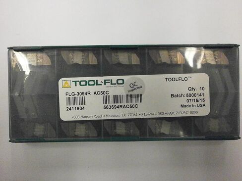 10pc) Tool-Flo FLG 3094R AC50C Carbide Grooving Insert Top Notch Coated NG 3094R .094" Wide ToolFlo Tool Flo AC50 in Saudi Arabia