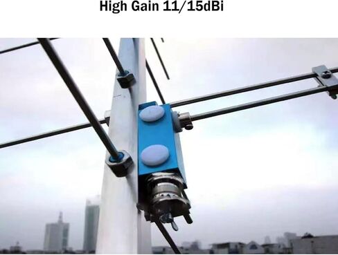 YAGI Antenna High Gain 7dBi Outdoor GRMS Yagi Antenna with U-Bolt 430～440Mhz 3 Elements Satellite Antenna for Ham Radio Repeater System 433mhz Radio Systems in Kuwait