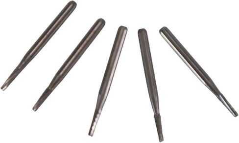 مجموعة لقم مثقاب كربيد مدببة 5 قطع 1 مم لإصلاح زجاج الزجاج الأمامي للسيارات، مادة سبيكة، صلابة عالية، تناسب قطر عرقوب 1.5 مم، فضي، طول 20 مم in Kuwait