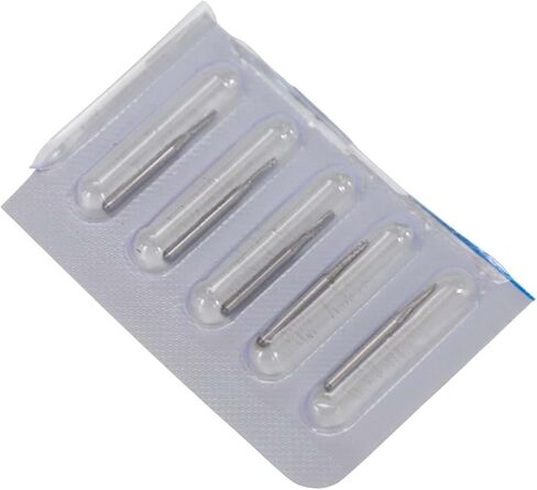 مجموعة لقم مثقاب كربيد مدببة 5 قطع 1 مم لإصلاح زجاج الزجاج الأمامي للسيارات، مادة سبيكة، صلابة عالية، تناسب قطر عرقوب 1.5 مم، فضي، طول 20 مم in Kuwait