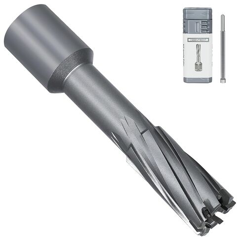 KEENTECH Carbide-Tipped Annular Cutter, 5/8" Diameter x 2" Depth, 3/4" Weldon Shank (2 Flat), High Speed Cutting TCT Mag Drill Bit with Pilot Pin for Harder Material, Stainless Steel, Cast Iron in Saudi Arabia
