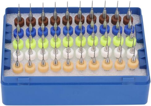 50Pcs Carbide Micro Drill Bits Set, Micro Drill Bits For Carburetor Jets Pcb Print Circuit Board Carving Bits, Micro Drill Bits For Carburetor Jets For Hardware Processing, , With Compact Box Storage in Saudi Arabia