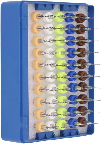 50Pcs Carbide Micro Drill Bits Set, Micro Drill Bits For Carburetor Jets Pcb Print Circuit Board Carving Bits, Micro Drill Bits For Carburetor Jets For Hardware Processing, , With Compact Box Storage in Saudi Arabia