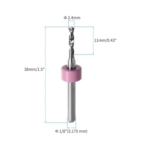 2.4 × 10 Pcs Shank Tungsten Carbide Micro Drill Bits for PCB, Tungsten Carbide PCB Print Circuit Board Tip Rotary Tool, for Circuit Board Jewelry Making 3D Printer Nozzle Cleaning in Saudi Arabia