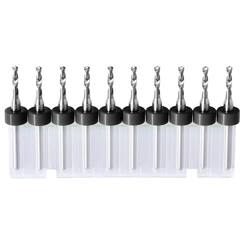 2.4 × 10 Pcs Shank Tungsten Carbide Micro Drill Bits for PCB, Tungsten Carbide PCB Print Circuit Board Tip Rotary Tool, for Circuit Board Jewelry Making 3D Printer Nozzle Cleaning in Saudi Arabia