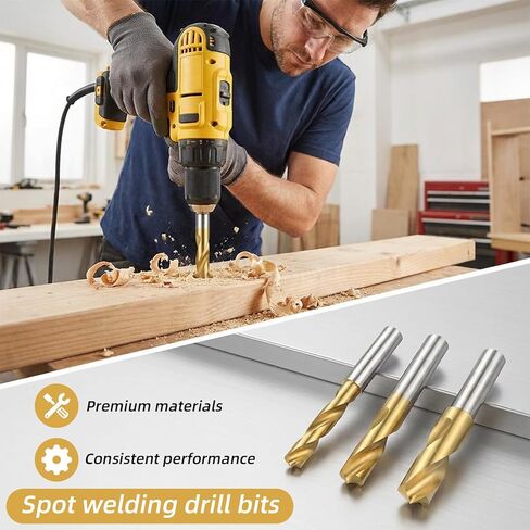 3pcs Spot Weld Cutter 6.5/8/10mm Spot Weld Drill Bit Titanium High Speed Steel Spots Welds Removal Tool Welding Equipment in Saudi Arabia