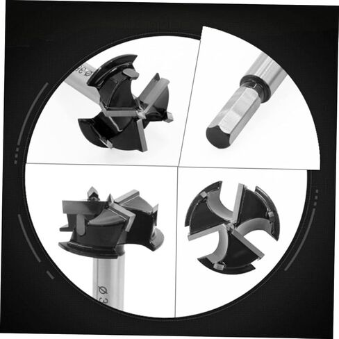 jojofuny 35mm 3-Blade Woodworking Hole Cutter Drill Bit High-Speed Steel Centering Design for Wood Plastic and Hinge Installation in Saudi Arabia