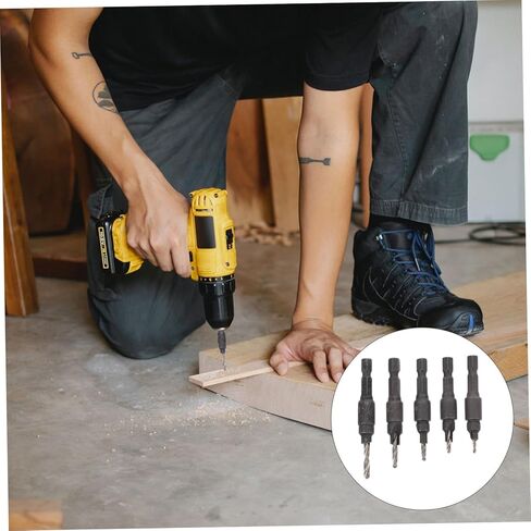 jojofuny 6pcs Woodworking Drill Bits Set Carpentry Hole Opener and Wrench Tool for Efficient Woodworking Projects Design for Bench and Hand Drills in Saudi Arabia