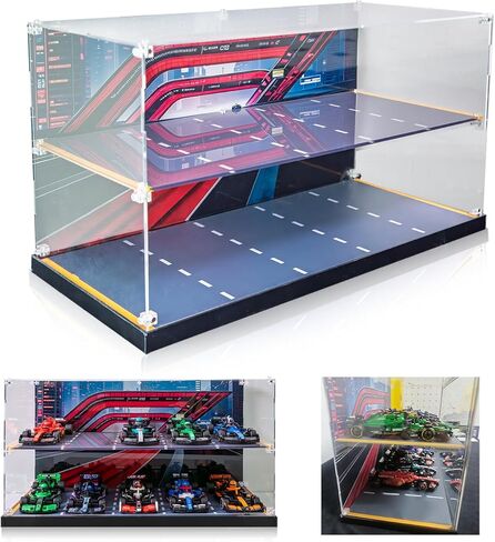 Acrylic Display Case for Lego Speed Champions F1 10-in-1 Collector's Pack, Dust-Proof Display Box for Lego 77242-77251,Size:20.07×9.44×10.23 in(NOT Included The Model) in Saudi Arabia