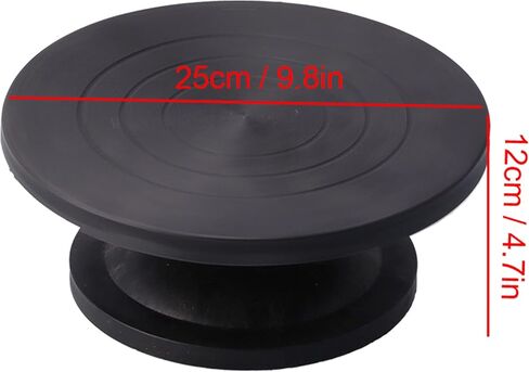 Pilipane Professional Professional Sculpting Clay Making Pottery Cake Decoring Turntable Craft Wheel للفنانين الخزفيين ومصممي الكيك البلاستيكي ارتفاع 12 سم (البلاستيك) in Saudi Arabia