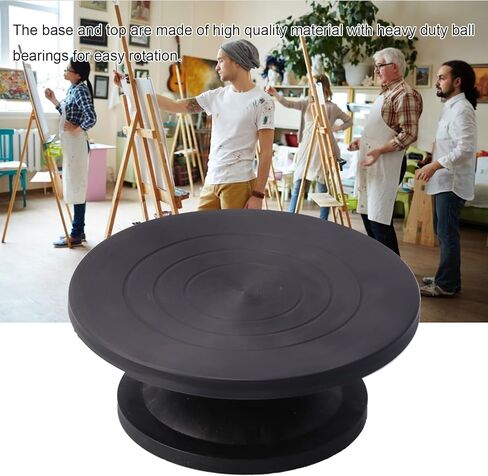 Pilipane Professional Professional Sculpting Clay Making Pottery Cake Decoring Turntable Craft Wheel للفنانين الخزفيين ومصممي الكيك البلاستيكي ارتفاع 12 سم (البلاستيك) in Saudi Arabia