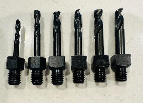 Drill Bits Short Length Threaded Shank, Short Series Drill Bit Set #40#30#21#20#13#10 in Saudi Arabia