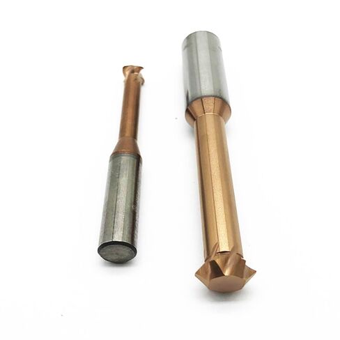 KLOT AlTiN Coated Solid Carbide Micro Front&Back Chamfering Milling Cutter Top&Bottom End Mill 4L16A90 in Saudi Arabia