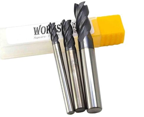 Wokesi 2mm 3mm 4mm Cutting Dia,Corner Radius End Mill,HRC55,Pack of 3,Std Length,4Flutes,TiAlN Coated,Metric,Solid Carbide,CNC Router Bits Milling Tools (2mm+3mm+4mm HRC55º) in Kuwait