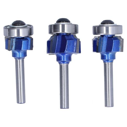 3 قطعة 4 الناي الزاوية المستديرة النجارة طحن القواطع حافة التشذيب لأجهزة التوجيه الخشب آلات التنغستن الصلب السلس لدغ قطع in Kuwait