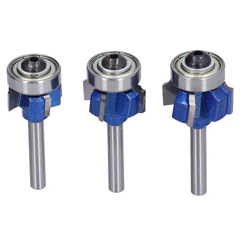 3 قطعة 4 الناي الزاوية المستديرة النجارة طحن القواطع حافة التشذيب لأجهزة التوجيه الخشب آلات التنغستن الصلب السلس لدغ قطع in Kuwait