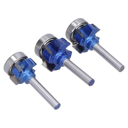 3 قطعة 4 الناي الزاوية المستديرة النجارة طحن القواطع حافة التشذيب لأجهزة التوجيه الخشب آلات التنغستن الصلب السلس لدغ قطع in Kuwait