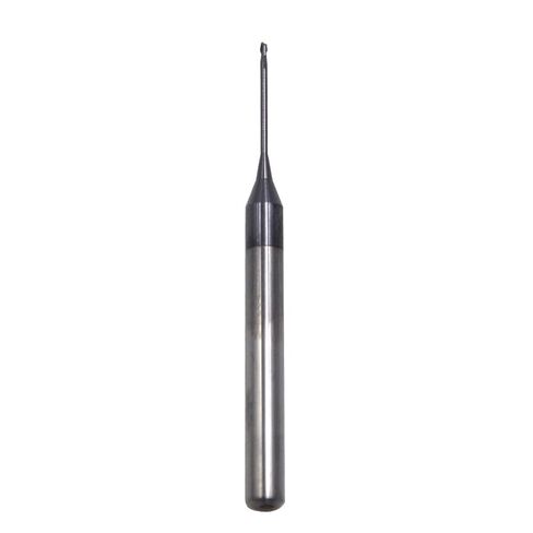 Micro Carbide Tapered Square Endmill,0.4mm Blade,4mm Shank,2Flutes,20° Per Side,Coated,HRC 62,Carving Engraving CNC End Mill Bits (0.4mmDia×4mmShank×20°Tapered) in Kuwait