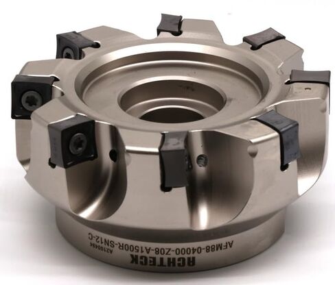 AFM88-04000-Z08-A1500R-SN12-C 4.00 Inch Dia. Milling Cutter, 88° Lead. 8 Teeth with 8 Cutting Edges in Saudi Arabia
