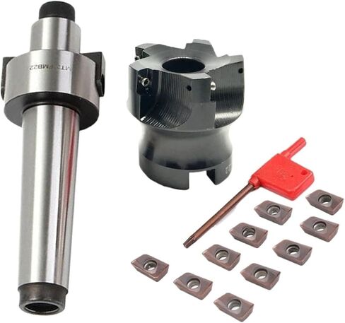 Milling Cutter Bar 1set MT FMB22 Tool Holder + BAP300R Cutter Head + 10pcs APMT1135 Carbide Inserts(Inserts 2,MT2-FMB22 300R-40) in Saudi Arabia