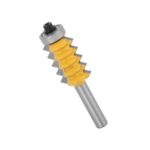 Fafeicy Fafeicy 8 عرقوب النجارة القاطع متعدد الأسنان السكك الحديدية نمط جهاز التوجيه بت خط موجة نوع الخشب طحن سكين، كربيد الجانب طحن القاطع مع عرقوب 8 مم للربط الشق، 4 أحجام 8x24 in Kuwait