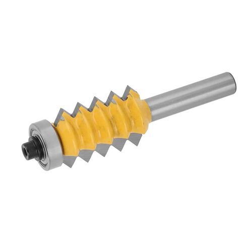 Fafeicy Fafeicy 8 Shank Woodworking Cutter Multi Tooth Rail Stile Router Bit Line Wave Type Wood Milling Knife, Carbide Side Milling Cutter with 8mm Shank for Slotting Splicing, 4 Sizes 8x24 in Saudi Arabia