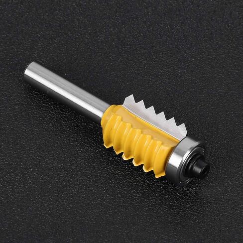 Fafeicy Fafeicy 8 عرقوب النجارة القاطع متعدد الأسنان السكك الحديدية نمط جهاز التوجيه بت خط موجة نوع الخشب طحن سكين، كربيد الجانب طحن القاطع مع عرقوب 8 مم للربط الشق، 4 أحجام 8x24 in Kuwait