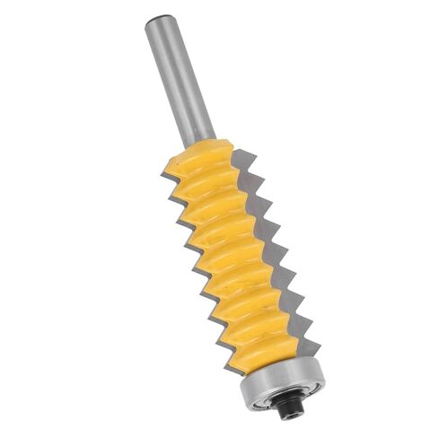 Fafeicy Fafeicy 8 عرقوب النجارة القاطع متعدد الأسنان السكك الحديدية نمط جهاز التوجيه بت خط موجة نوع الخشب طحن سكين، كربيد الجانب طحن القاطع مع عرقوب 8 مم للربط الشق، 4 أحجام 8x24 in Kuwait