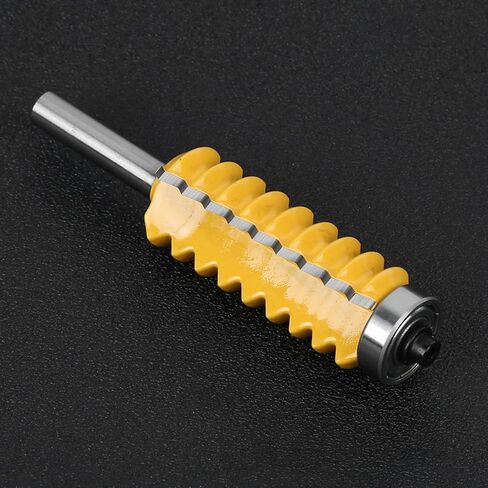 Fafeicy Fafeicy 8 عرقوب النجارة القاطع متعدد الأسنان السكك الحديدية نمط جهاز التوجيه بت خط موجة نوع الخشب طحن سكين، كربيد الجانب طحن القاطع مع عرقوب 8 مم للربط الشق، 4 أحجام 8x24 in Kuwait