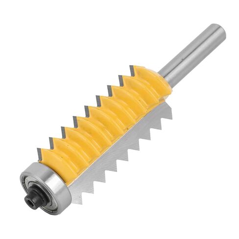 Fafeicy Fafeicy 8 عرقوب النجارة القاطع متعدد الأسنان السكك الحديدية نمط جهاز التوجيه بت خط موجة نوع الخشب طحن سكين، كربيد الجانب طحن القاطع مع عرقوب 8 مم للربط الشق، 4 أحجام 8x24 in Kuwait