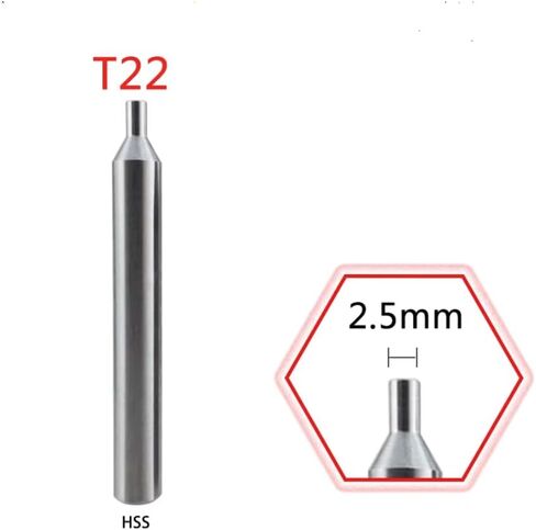 قاطعة طحن نهاية 2.5 مم F22 في الكربيد ونقطة التتبع T22 في H.S.S لآلات SILCA MATRIX الرئيسية (القاطعة F22-5pcs) in Kuwait
