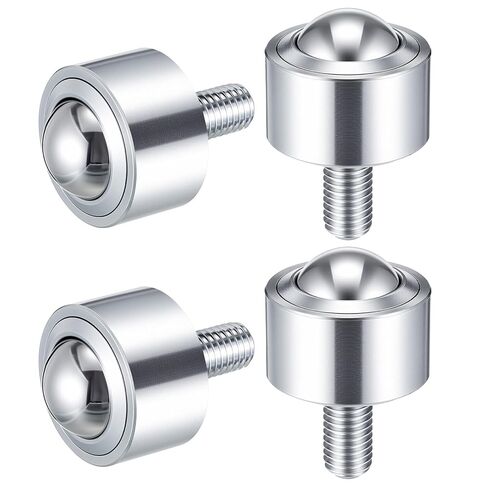 4 Pcs 1 Inch Heavy Duty Steel Ball Transfer Bearing Roller, 1560 Lbs Total Load Capacity, 360° Conveyor Roller, Ball Transfer Unit with Thread Stem for Workbench Table in Kuwait