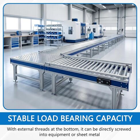 4 Pcs 1 Inch Heavy Duty Steel Ball Transfer Bearing Roller, 1560 Lbs Total Load Capacity, 360° Conveyor Roller, Ball Transfer Unit with Thread Stem for Workbench Table in Kuwait